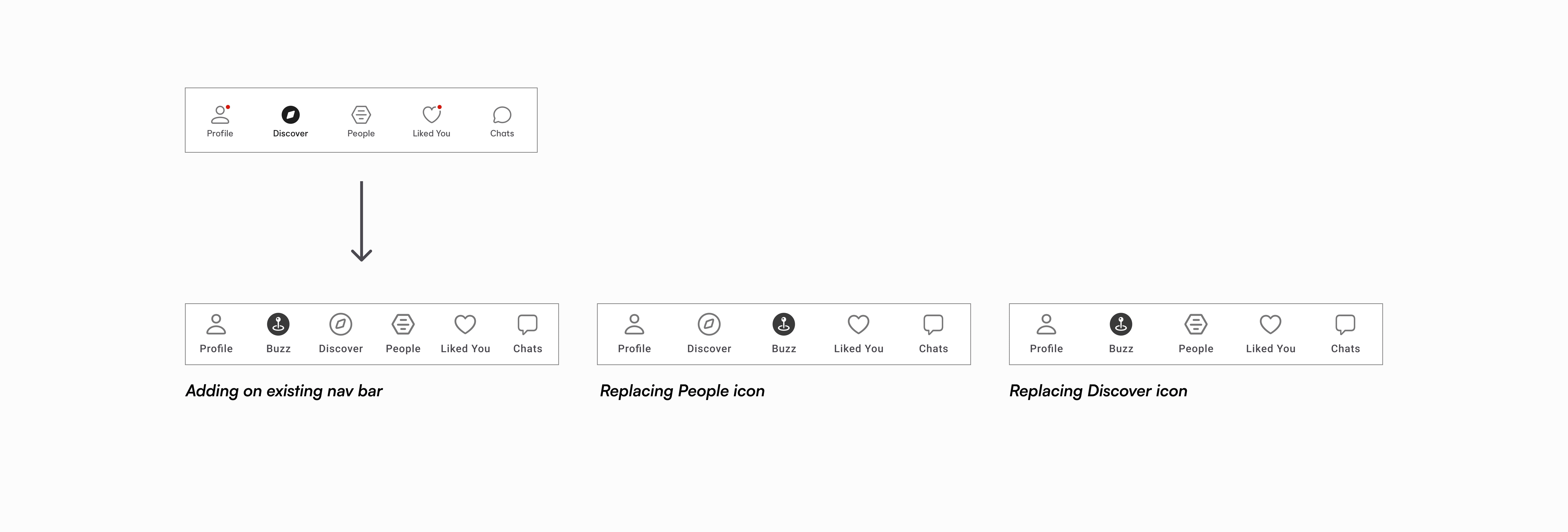 Bottom navigation explorations